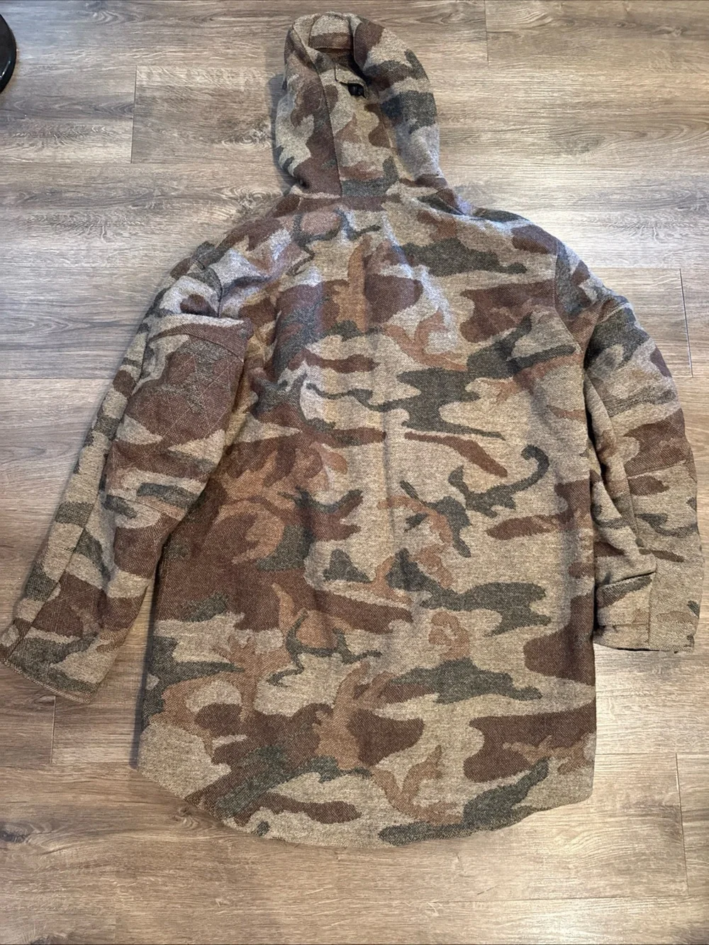 Weatherby Camo Field Coat Hunting Jacket size XL with Pants Size 36 Wool